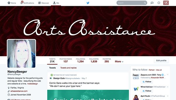 Twitter Profile Example