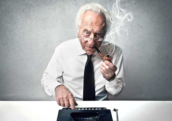 Journalist getting ready to type